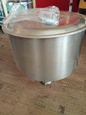 Großer Trichter Einfülltrichter mit Deckel aus Edelstahl H 48,5 x 39 cm