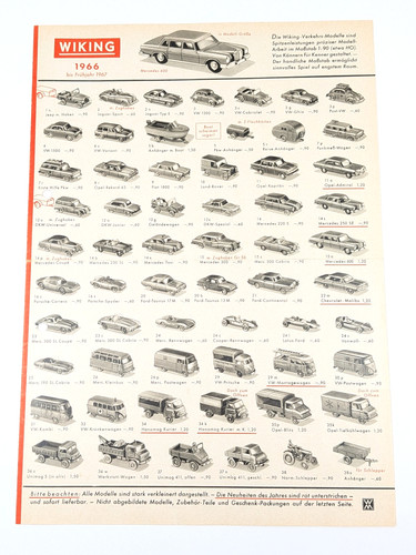 Wiking 1966 bild preisliste - wiking, bild-preisliste