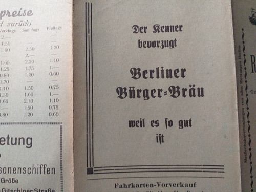Reklame hefte berlin - reklame,