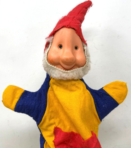 Handpuppe zwerg ddr gummikopf - handpuppe,