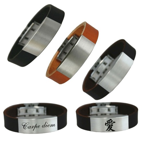 Herren büffel leder armband - leder,