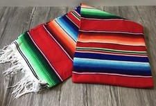 SARAPE Original Mexikanische Decke mit Streifen 210x140cm - Neu !!!