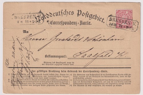 Ndp 1871 correspondenz karte - ndp,