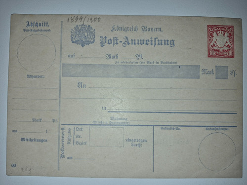 Postanweisung ganzsache - postanweisung,
