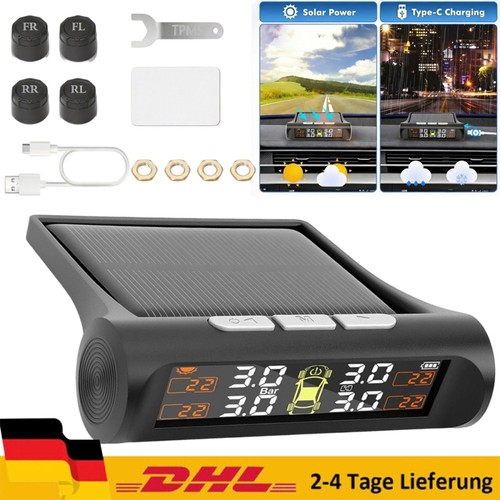 Auto solar usb lcd wireless - lcd,
