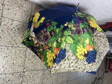 Regenschirm, Stockschirm Schirm Vintage alt Rüschen Holzgriff  Antik Süß Obst