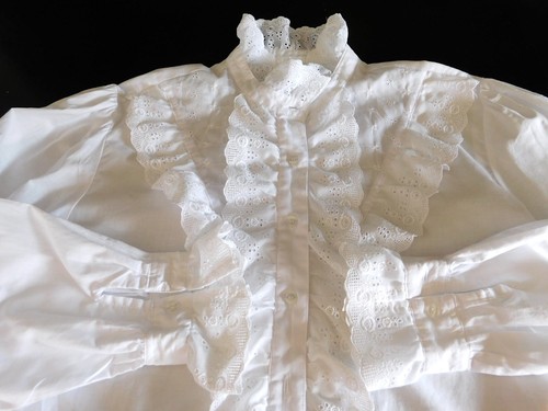 Vintage spitzen rüschenbluse - vintage,