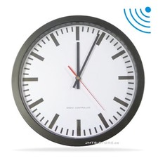 40cm XXL Metall Funk DCF Design Bahnhof Wanduhr Nostalgie Uhr Wohnung Wohnzimmer