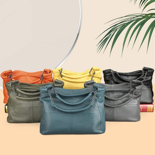Damen leder schultertasche mit - leder,