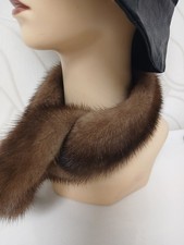 Pelzschal Kragen Rundschal Halswärmer Nerzschal Unisex Natur Nerzkragen 