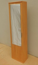 Moderner Garderobenschrank mit Spiegel – Buche Dekor