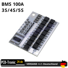 3S 4S 5S BMS 100A 3,7V Li-ion Akku Balance Platine, Batterie Lade Bord Modul DE