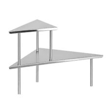 Hedura Küchen-Eckregal Edelstahl 2 Etagen Aufbewahrung Regal Stauraum A99