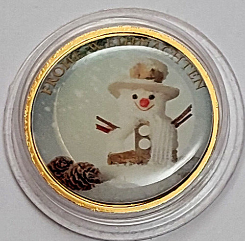 Euro münze schneemann - euro,