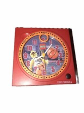 LEGO®  Kinderwecker Wecker Uhr analog mit Licht Basketball rot rar