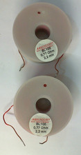 1 Paar Mundorf BL100 Luftspulen 2,2 mH 1,0 mm Draht 0,77 Ohm Backlack-Draht