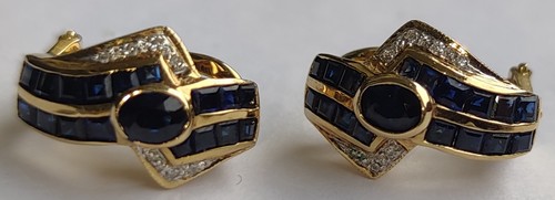 Ohrringe saphir und - ohrringe, diamanten