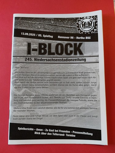 Fan programm stadionheft bl - programm,