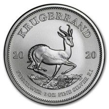 1 UNZE SILBER - AFRIKA KRÜGERRAND / SPRINGBOCK 2020 - SILBERMÜNZE -SILBERBARREN 