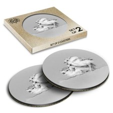 2 runde Untersetzer in