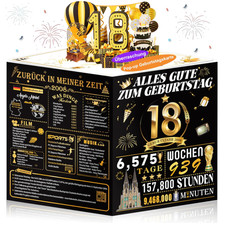 18 Geburtstag 3D Pop Up Karte