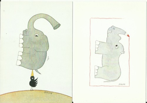 Karten cartoon 004 und - 2,