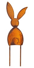 Edelrost Gartenstecker Hase