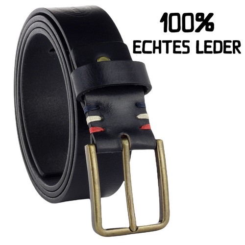 Ledergürtel schwarz herren - schwarz,