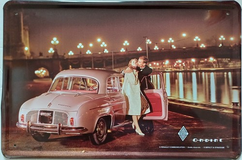 Vintage metallplakette renault - vintage,