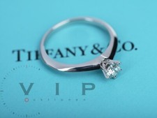 Tiffany & Co Setting Solitär Ring Platin (PT.950) Diamant 0,26ct. Brillant Gr.52