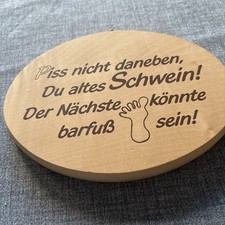 Holz Schild Piss Nicht Daneben.. Bad Klo WC Toilette Ca.18x13cm 