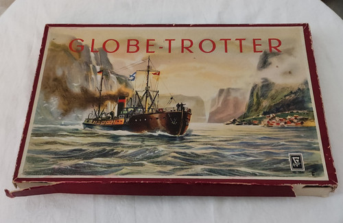 Altes spiel globe trotter - spiel"globe-trotter, rund