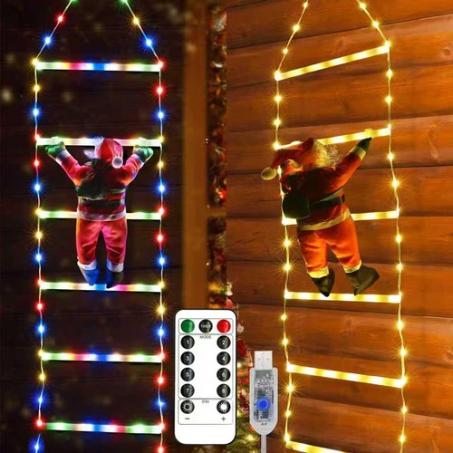 Kletternder weihnachtsmann auf - weihnachtsmann,