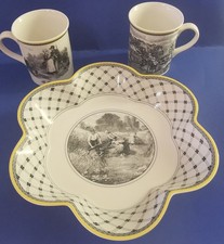 Villeroy&Boch Audun Charm Ball  Gebeckteller 25.5cm U.2x Kaffeebecher Neuwertig 