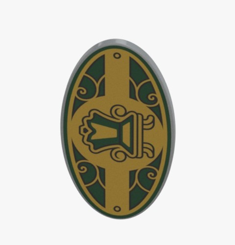 Lego ovaler schild grün gold - lego,