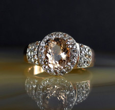 Ring Silber 925 Morganit Topas vergoldet Harry Ivens 18,8 mm  - schön funkelnd