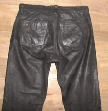 " MODEKA Roadwear 59 " LEDERJEANS Biker - Lederhose in schwarz ca. W34-35"/ L36"