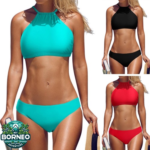 Damen neckholder bikini set - neckholder,