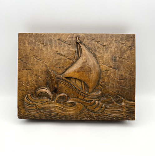 Antike holzkiste kartenbox - antike,