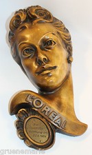 L'OREAL Büste Reklame Wandmaske Frauenkopf von 1964 Friseur Werbung Kosmetik