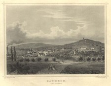 Bad Nauheim Original Stahlstich Umbach 1858