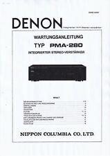 Service Manual-Anleitung für Denon PMA-280 