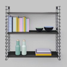 METALTEX Bücherregal TOMADO Wandregal Hängeregal erweiterbar Regalsystem schwarz