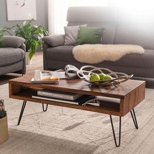FineBuy Couchtisch Massivholz