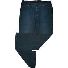 ROSNER Farah Damen Stretch Jeans Hose Bootcut Schlag 44 W33 L32 blau gestreift