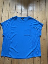 Rundhals-T-Shirt  in blau von