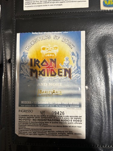 Iron maiden konzertkarte - iron,