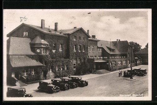 Neuwied bahnhof mit autos - bahnhof,