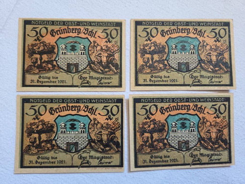 Notgeld 1921 stadt grünberg - stadt,