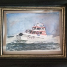 Aquarell seenotrettungsboot - ",